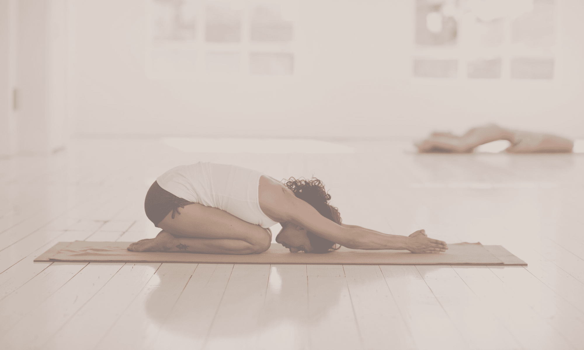 Yoga practitioner in child's pose