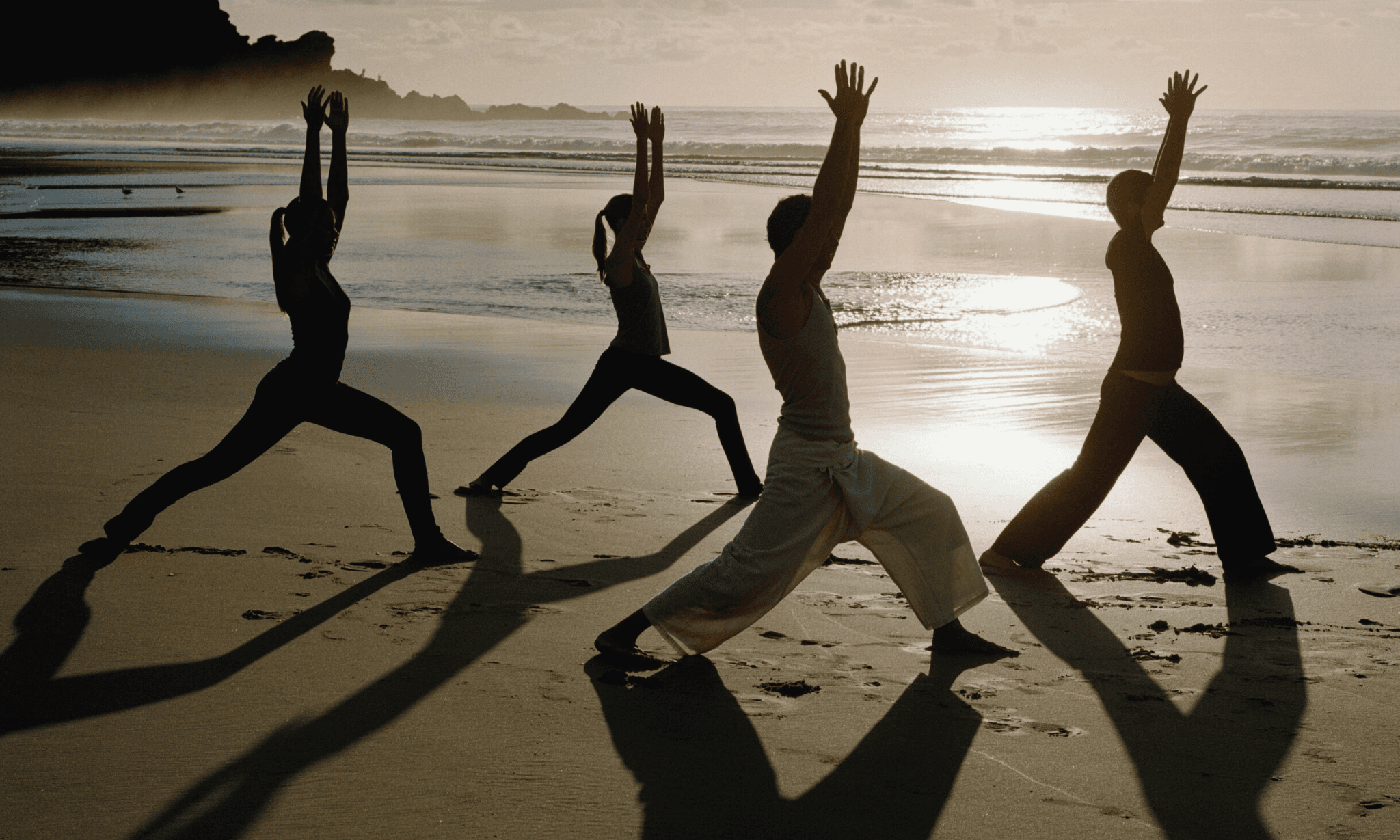 Yoga class in session